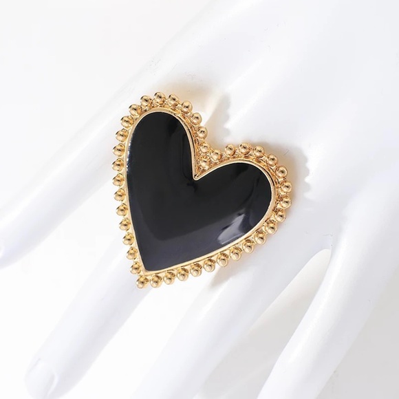 Huge Heart Statement Ring - Picture 1 of 17